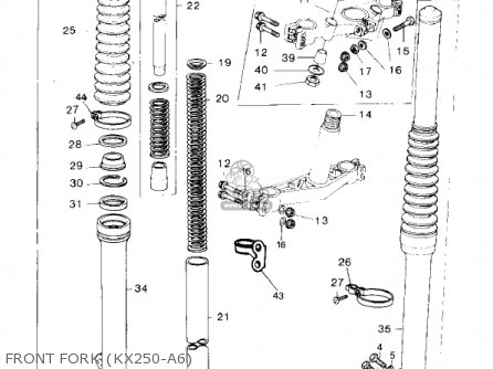 FRONT FORK (KX250-A6) - KX250-A7 KX250 1981 USA CANADA EXPORT