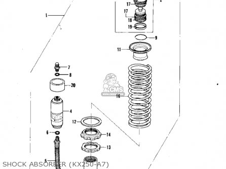 SHOCK ABSORBER (KX250-A7) - KX250-A7 KX250 1981 USA CANADA EXPORT
