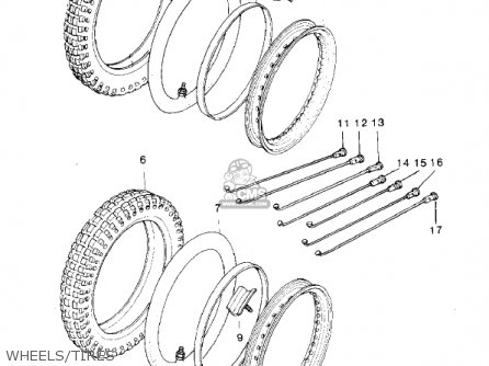 WHEELS/TIRES - KX250-A7 KX250 1981 USA CANADA EXPORT