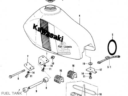 FUEL TANK - KX250-A7 KX250 1981 USA CANADA EXPORT