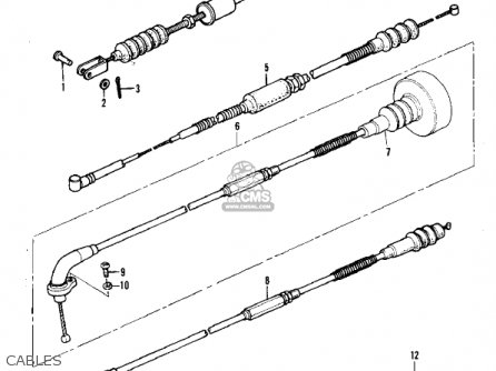 CABLES - KX250-A7 KX250 1981 USA CANADA EXPORT