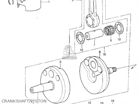 CRANKSHAFT/PISTON - KX250-A7 KX250 1981 USA CANADA EXPORT