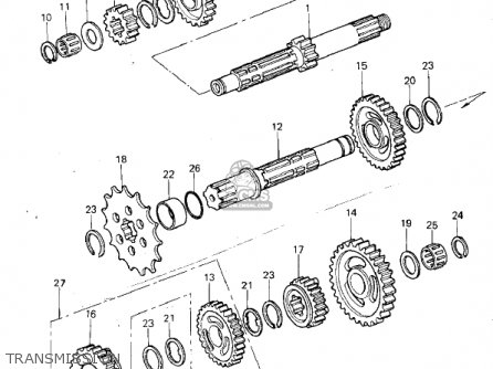 TRANSMISSION - KX250-A7 KX250 1981 USA CANADA EXPORT