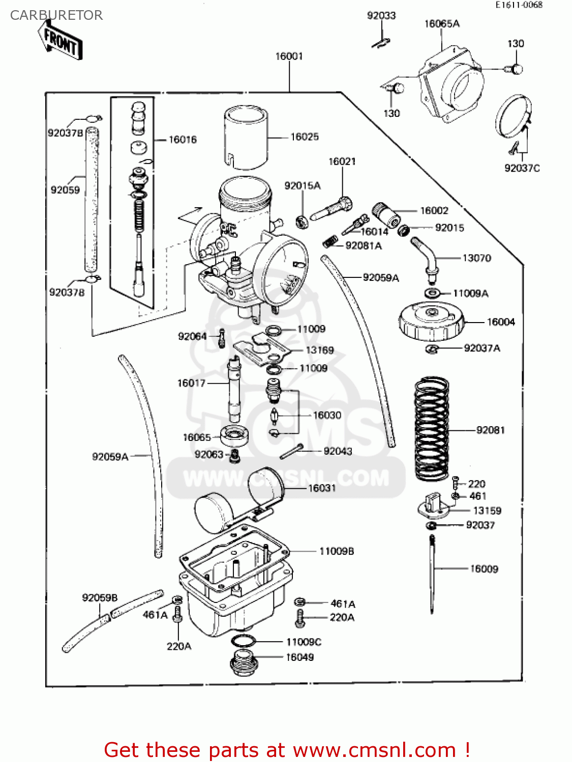CARBURETOR KX250-B1 KX250 1982 USA CANADA