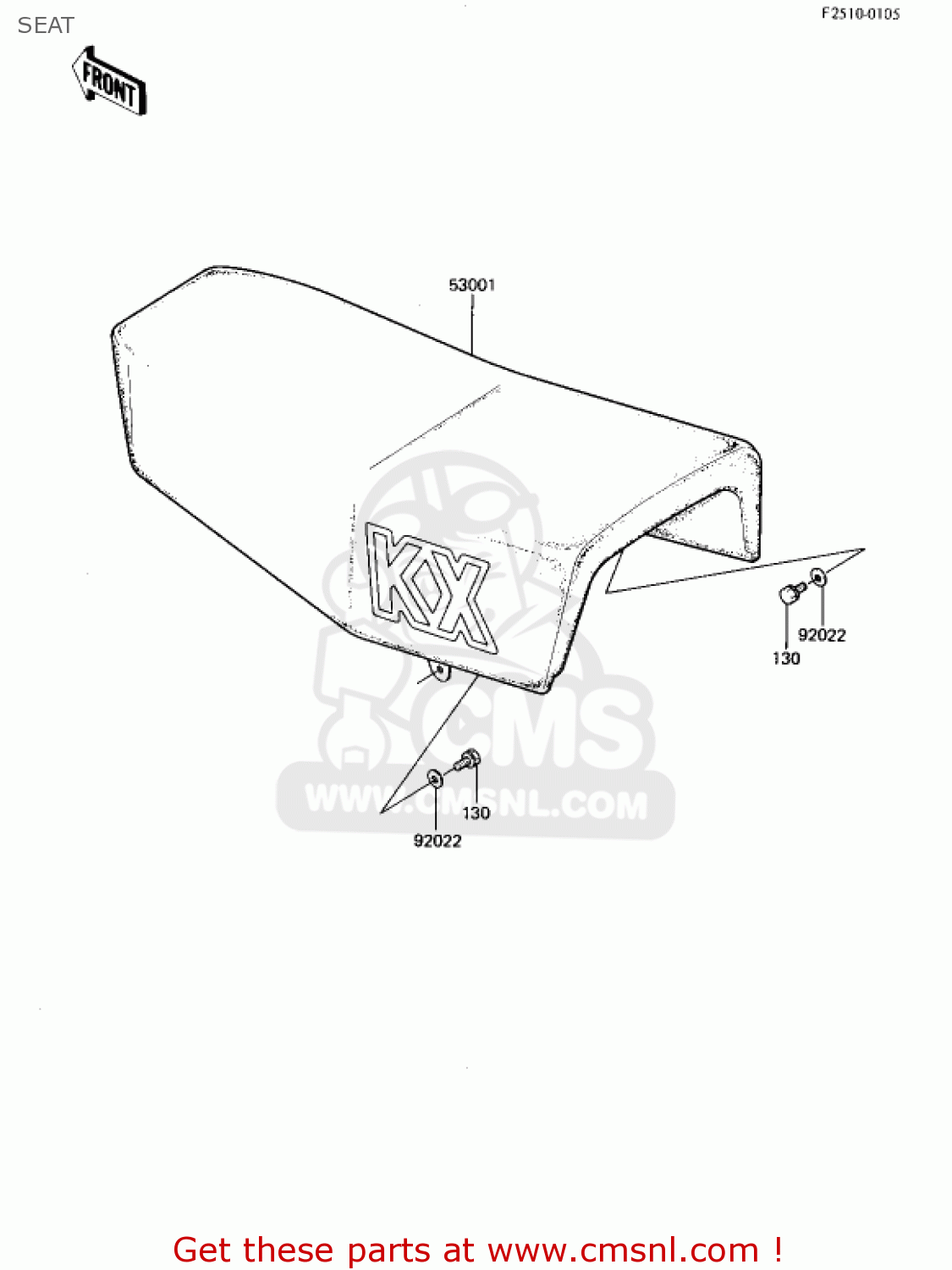 SEAT KX250-B1 KX250 1982 USA CANADA
