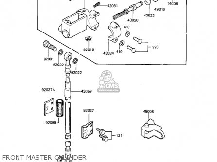 FRONT MASTER CYLINDER - KX250-B1 KX250 1982 USA CANADA