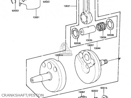 CRANKSHAFT/PISTON - KX250-B1 KX250 1982 USA CANADA