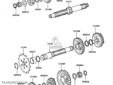 TRANSMISSION - KX250-B1 KX250 1982 USA CANADA