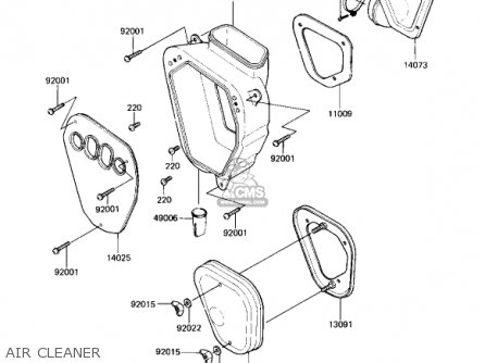 AIR CLEANER - KX250-B1 KX250 1982 USA CANADA