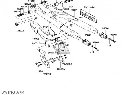SWING ARM - KX250-B1 KX250 1982 USA CANADA