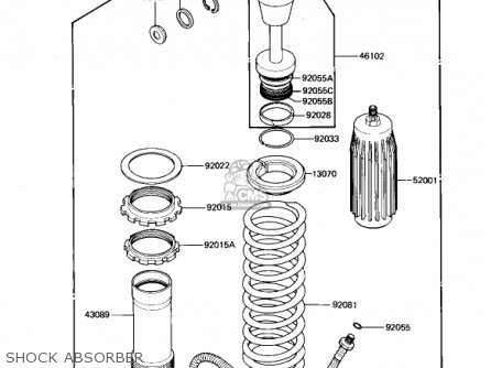 SHOCK ABSORBER - KX250-B1 KX250 1982 USA CANADA
