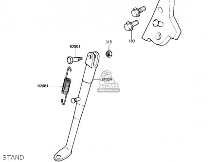 STAND - KX250-B1 KX250 1982 USA CANADA