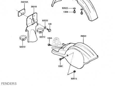 FENDERS - KX250-B1 KX250 1982 USA CANADA