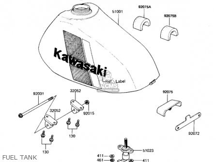 FUEL TANK - KX250-B1 KX250 1982 USA CANADA