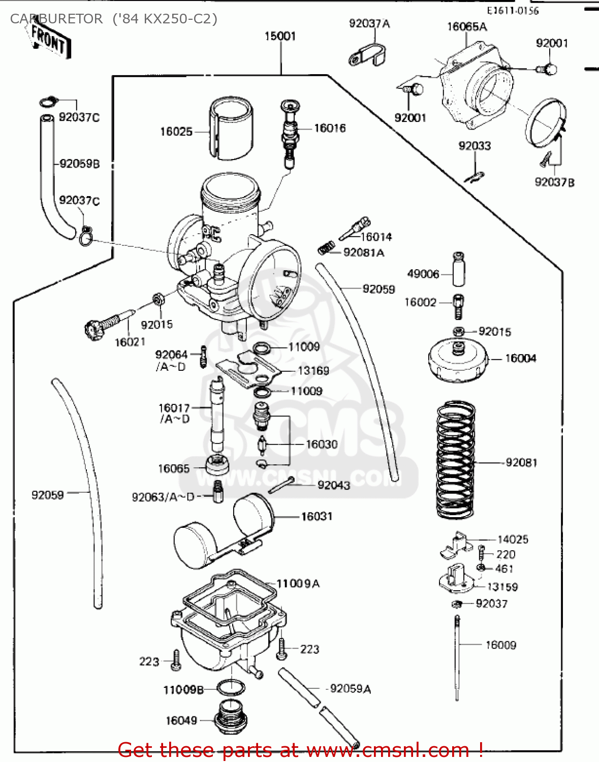 CARBURETOR  ('84 KX250-C2) KX250-C1 KX250 1983 USA CANADA