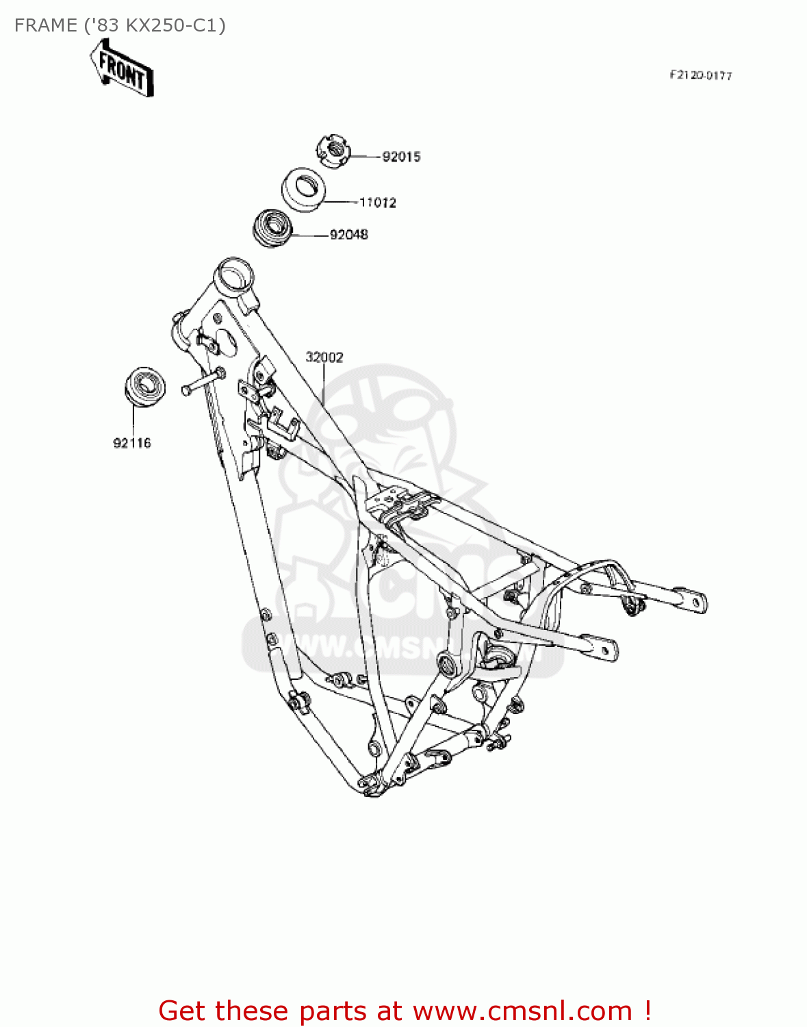 FRAME ('83 KX250-C1) KX250-C1 KX250 1983 USA CANADA