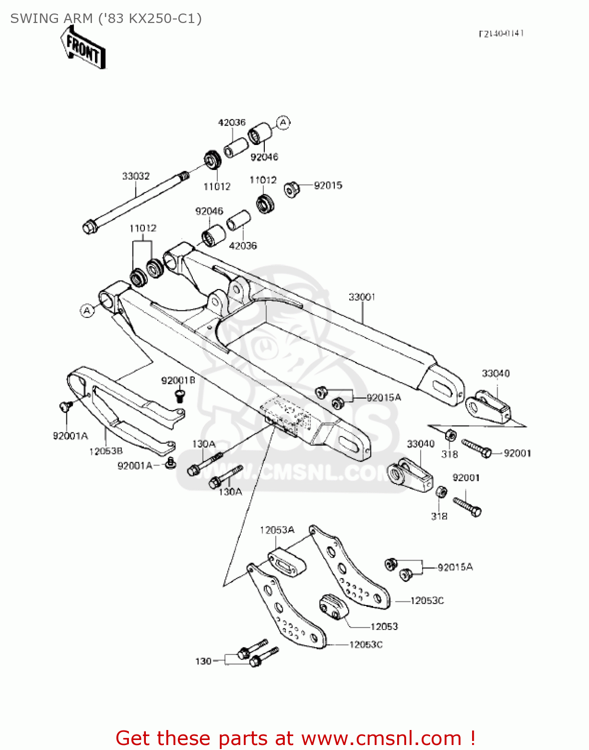 SWING ARM ('83 KX250-C1) KX250-C1 KX250 1983 USA CANADA