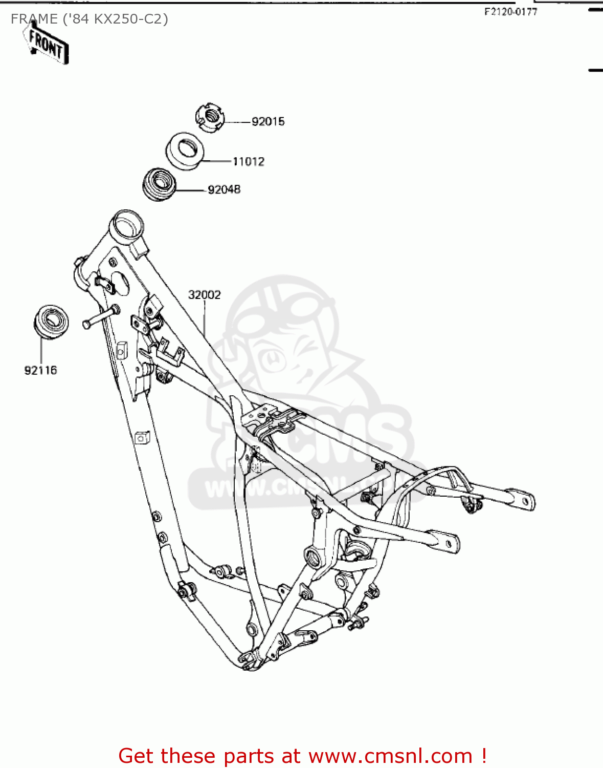 FRAME ('84 KX250-C2) KX250-C1 KX250 1983 USA CANADA