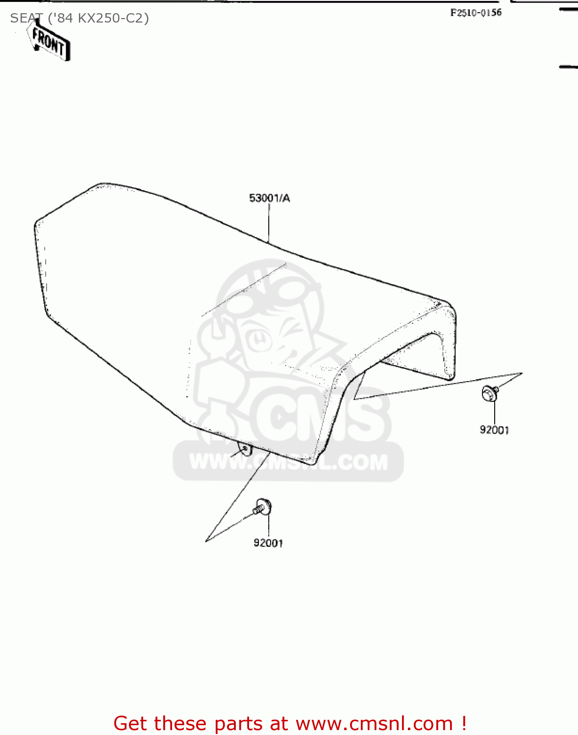 SEAT ('84 KX250-C2) KX250-C1 KX250 1983 USA CANADA
