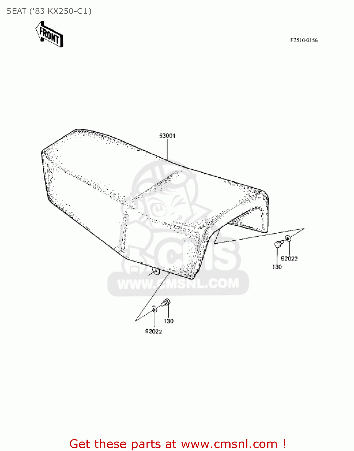 SEAT ('83 KX250-C1) KX250-C1 KX250 1983 USA CANADA