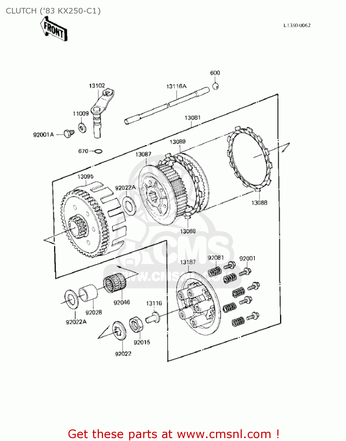 CLUTCH ('83 KX250-C1) KX250-C1 KX250 1983 USA CANADA