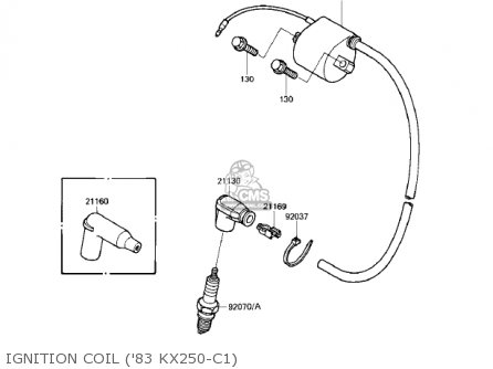 IGNITION COIL ('83 KX250-C1) - KX250-C1 KX250 1983 USA CANADA