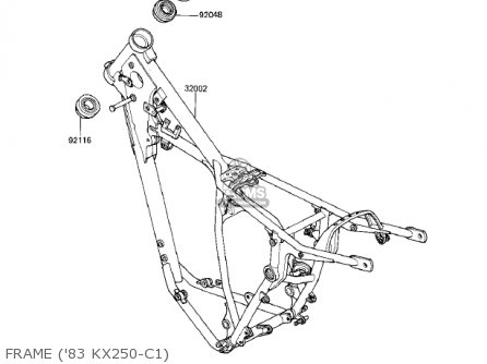 FRAME ('83 KX250-C1) - KX250-C1 KX250 1983 USA CANADA
