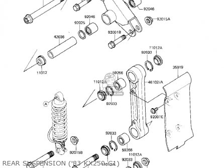 REAR SUSPENSION ('83 KX250-C1) - KX250-C1 KX250 1983 USA CANADA