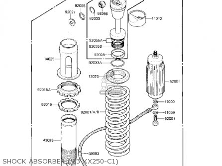 SHOCK ABSORBER ('83 KX250-C1) - KX250-C1 KX250 1983 USA CANADA