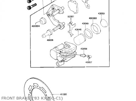 FRONT BRAKE ('83 KX250-C1) - KX250-C1 KX250 1983 USA CANADA