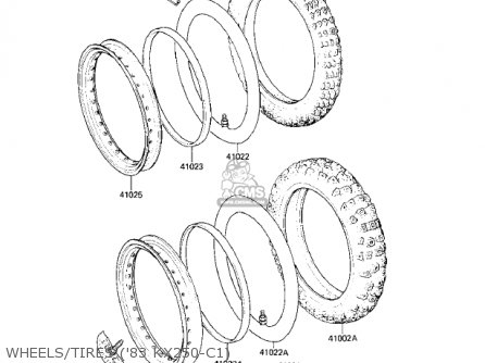 WHEELS/TIRES ('83 KX250-C1) - KX250-C1 KX250 1983 USA CANADA