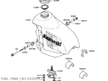 FUEL TANK ('83 KX250-C1) - KX250-C1 KX250 1983 USA CANADA