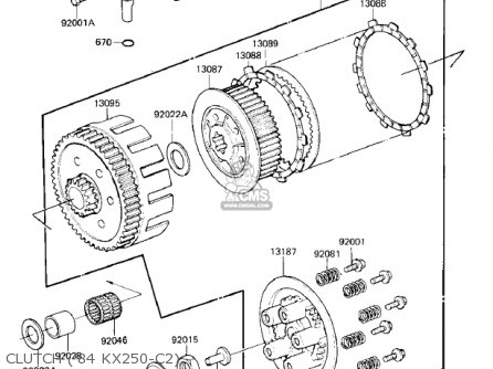 CLUTCH ('84 KX250-C2) - KX250-C1 KX250 1983 USA CANADA