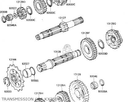 TRANSMISSION ('84 KX250-C2) - KX250-C1 KX250 1983 USA CANADA