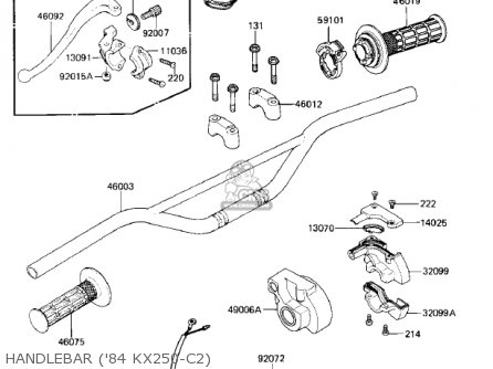 HANDLEBAR ('84 KX250-C2) - KX250-C1 KX250 1983 USA CANADA