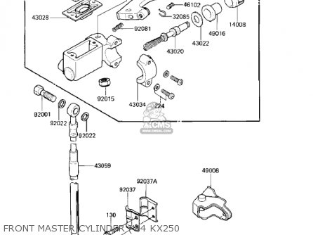 FRONT MASTER CYLINDER ('84 KX250 - KX250-C1 KX250 1983 USA CANADA