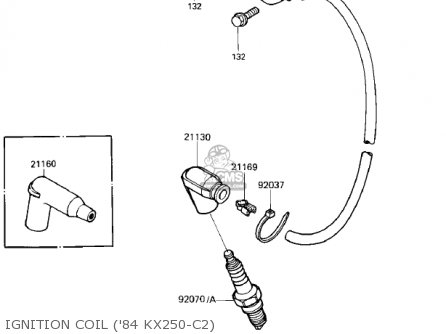 IGNITION COIL ('84 KX250-C2) - KX250-C1 KX250 1983 USA CANADA