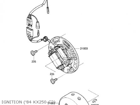 IGNITION ('84 KX250-C2) - KX250-C1 KX250 1983 USA CANADA