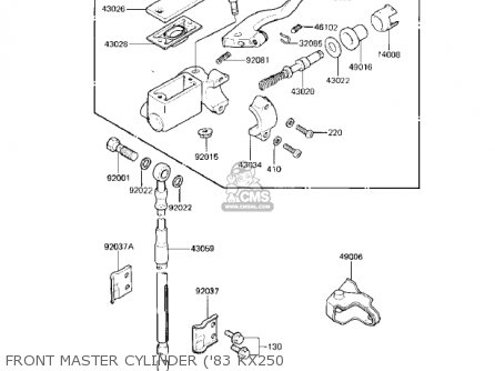 FRONT MASTER CYLINDER ('83 KX250 - KX250-C1 KX250 1983 USA CANADA