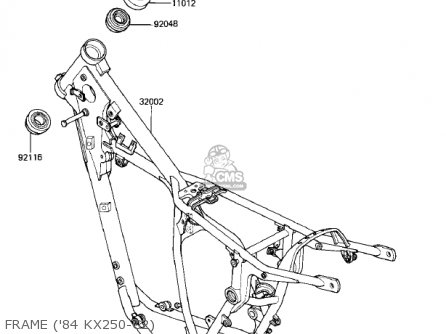 FRAME ('84 KX250-C2) - KX250-C1 KX250 1983 USA CANADA