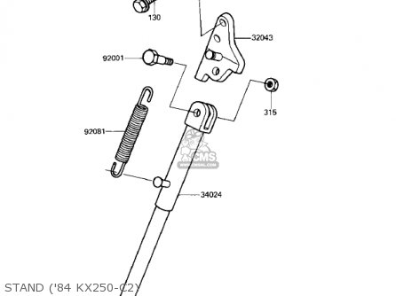 STAND ('84 KX250-C2) - KX250-C1 KX250 1983 USA CANADA