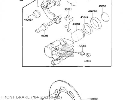 FRONT BRAKE ('84 KX250-C2) - KX250-C1 KX250 1983 USA CANADA