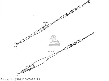 CABLES ('83 KX250-C1) - KX250-C1 KX250 1983 USA CANADA