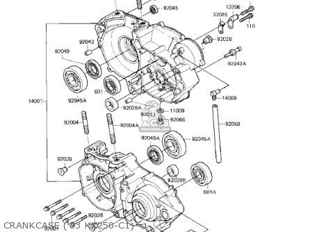 CRANKCASE ('83 KX250-C1) - KX250-C1 KX250 1983 USA CANADA