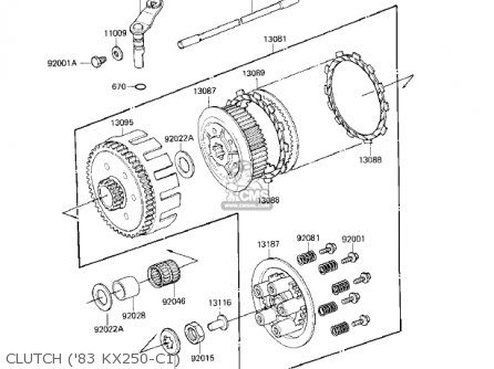 CLUTCH ('83 KX250-C1) - KX250-C1 KX250 1983 USA CANADA