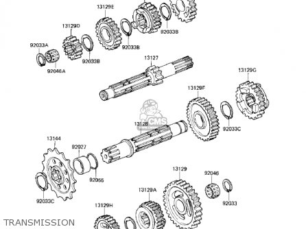 TRANSMISSION - KX250-C1 KX250 1983 USA CANADA