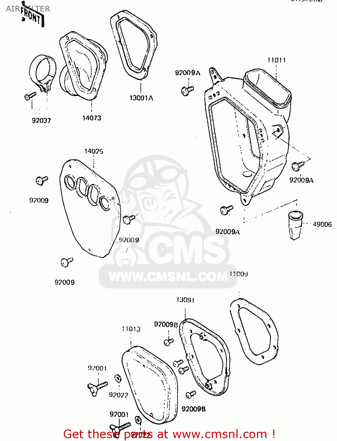 AIR FILTER KX250-C2 1984 USA CANADA UK AL
