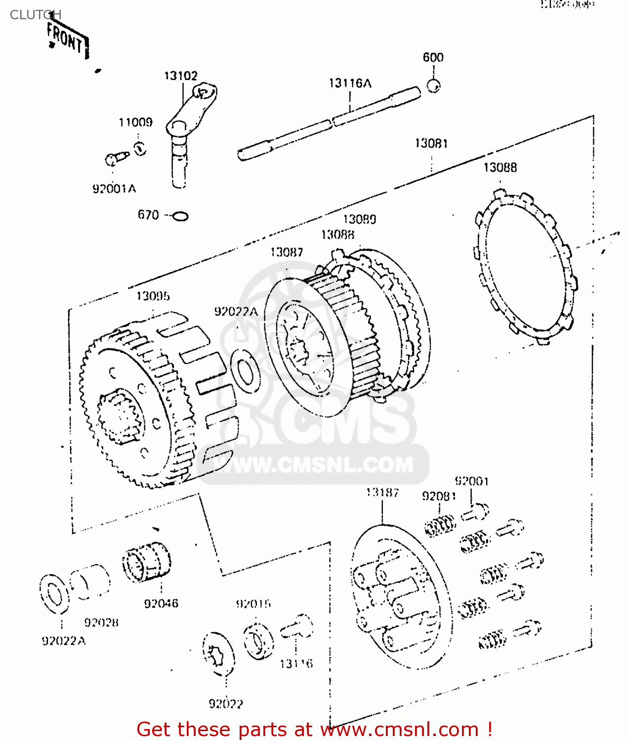 CLUTCH KX250-C2 1984 USA CANADA UK AL