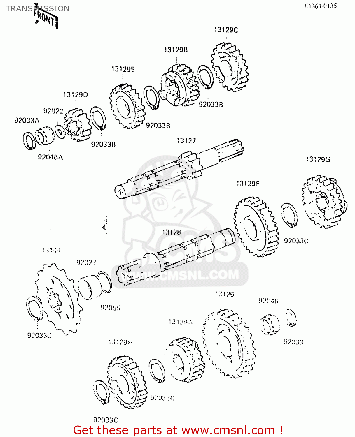 TRANSMISSION KX250-C2 1984 USA CANADA UK AL