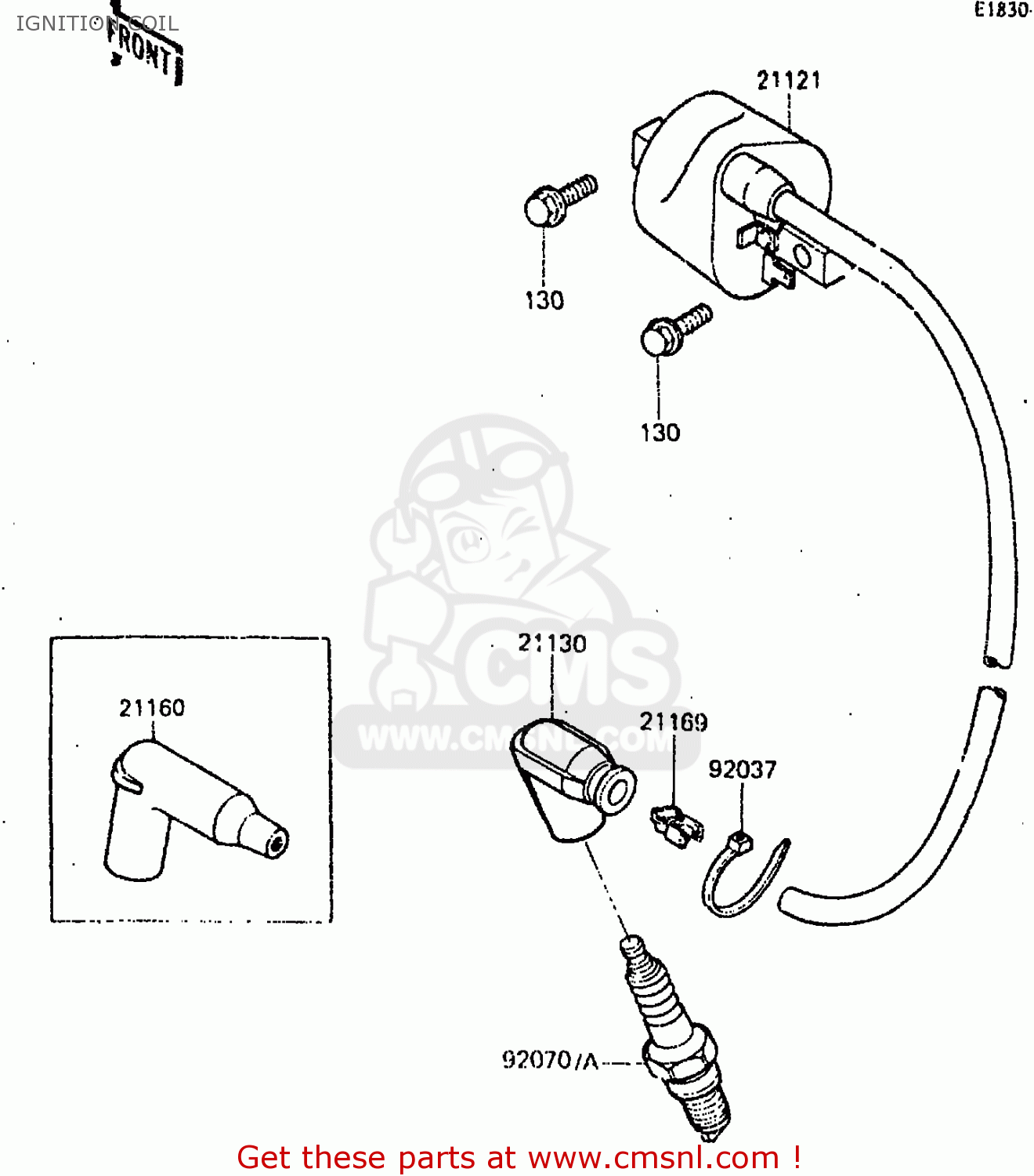 IGNITION COIL KX250-C2 1984 USA CANADA UK AL